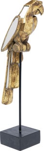 Figurka dekoracyjna czarna papuga 15x14 cm – obraz-1