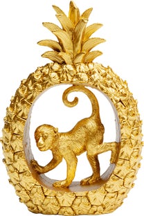 Figurka dekoracyjna złota ananas 16x6 cm – obraz-1