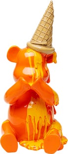 Ukrasna figura Sitting Gelato Bear Orange 37cm – slika-1.