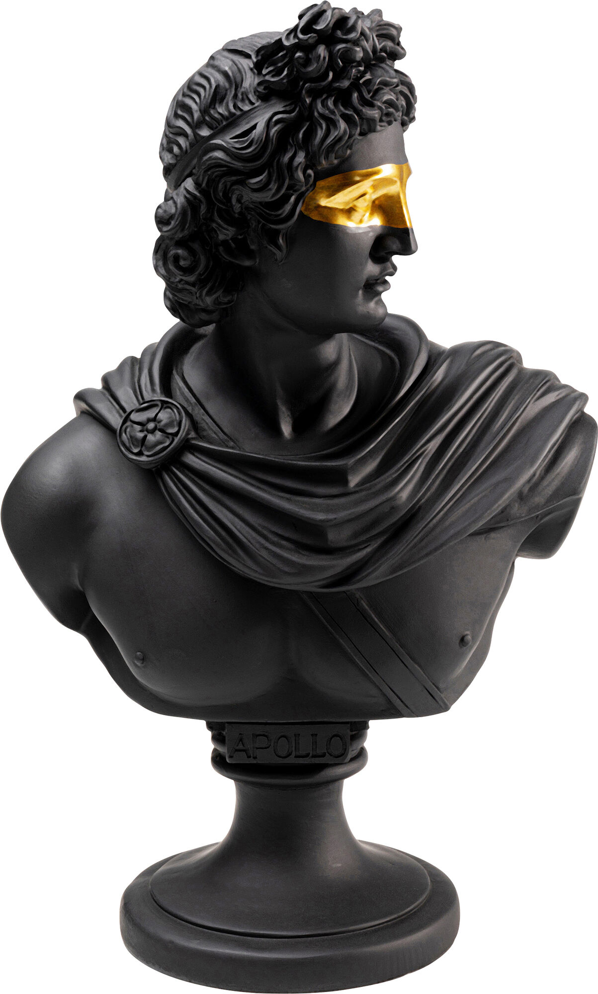 Figurka dekoracyjna popiersie Apollo czarna 24x36 cm – grafika-1.