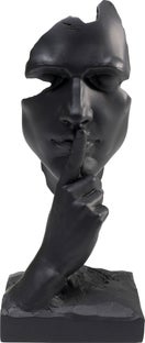 Dekoracja stojąca czarna twarz 13x31 cm  – obraz-1