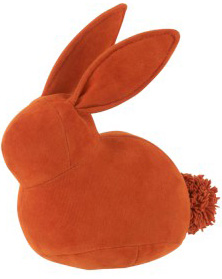 Figurka dekoracyjna pomarańczowa zając 14x8 cm – obraz-1