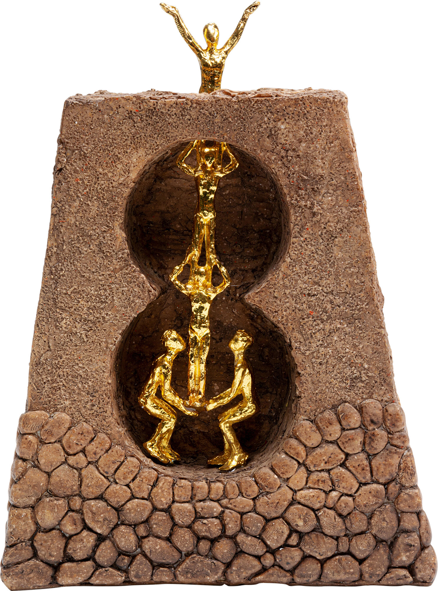 Figurka dekoracyjna brązowa wspinaczka 14x5 cm – obraz-1