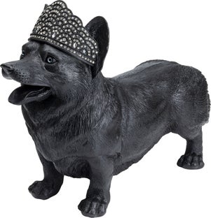Figura deco Royal Standing Corgi mate negro – Imagen-1.