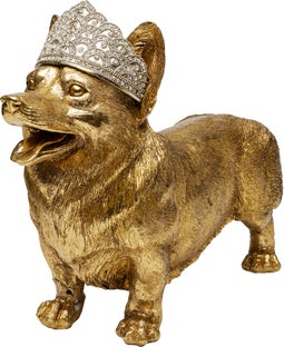 Skulptur Royal Standing Corgi - Dekor Gull Hund – bilde-1.