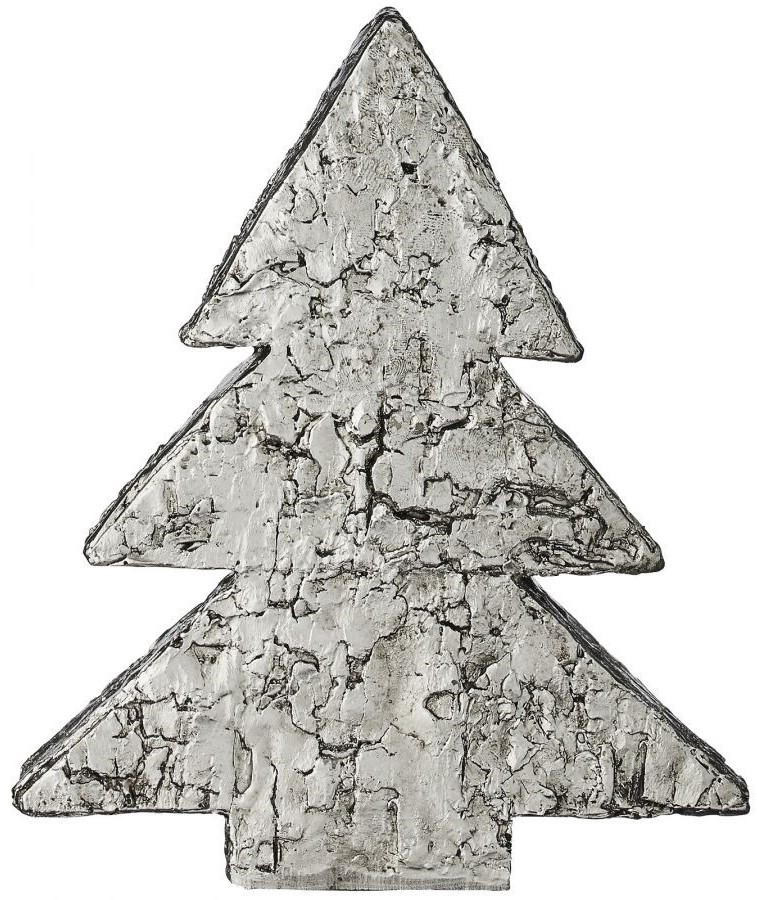 Figurka dekoracyjna świąteczna antyczne srebro 14x16 cm  – obraz-1