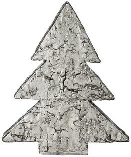 Figurka dekoracyjna świąteczna antyczne srebro 14x16 cm – obraz-1