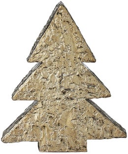 Figurka dekoracyjna świąteczna złota 14x16 cm – obraz-1