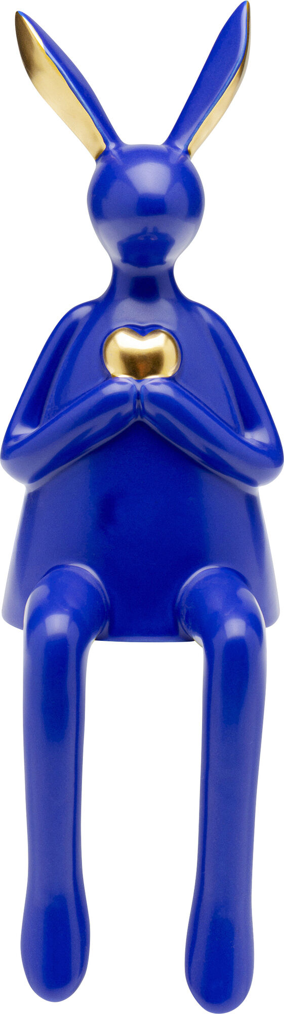 Figura deco Sitting Rabbit Heart azul 29cm – Imagen-1.