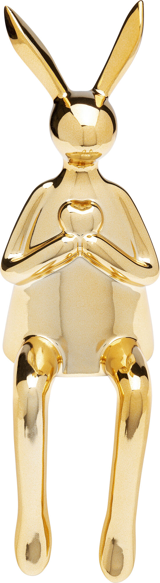Figura deco Sitting Rabbit Heart dorado 29cm – Imagen-1.