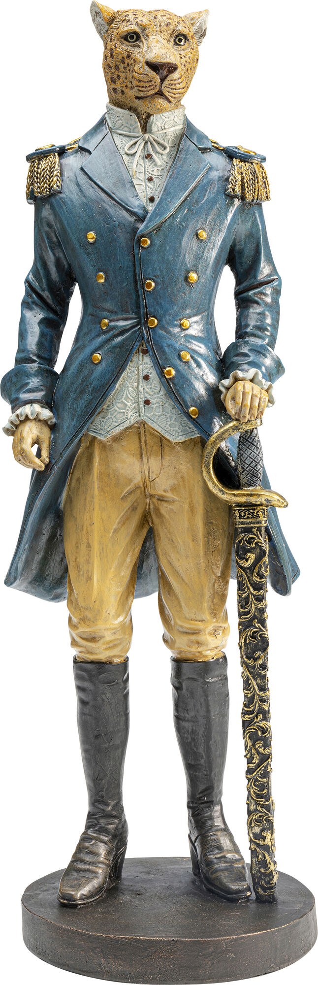 Figurka dekoracyjna kolorowa lampart 15x13 cm – obraz-1