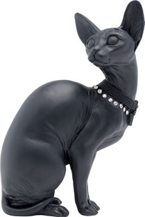 Skulptur Sitting Cat - Dekorfigur Svart Katt, 27cm – bild-1.