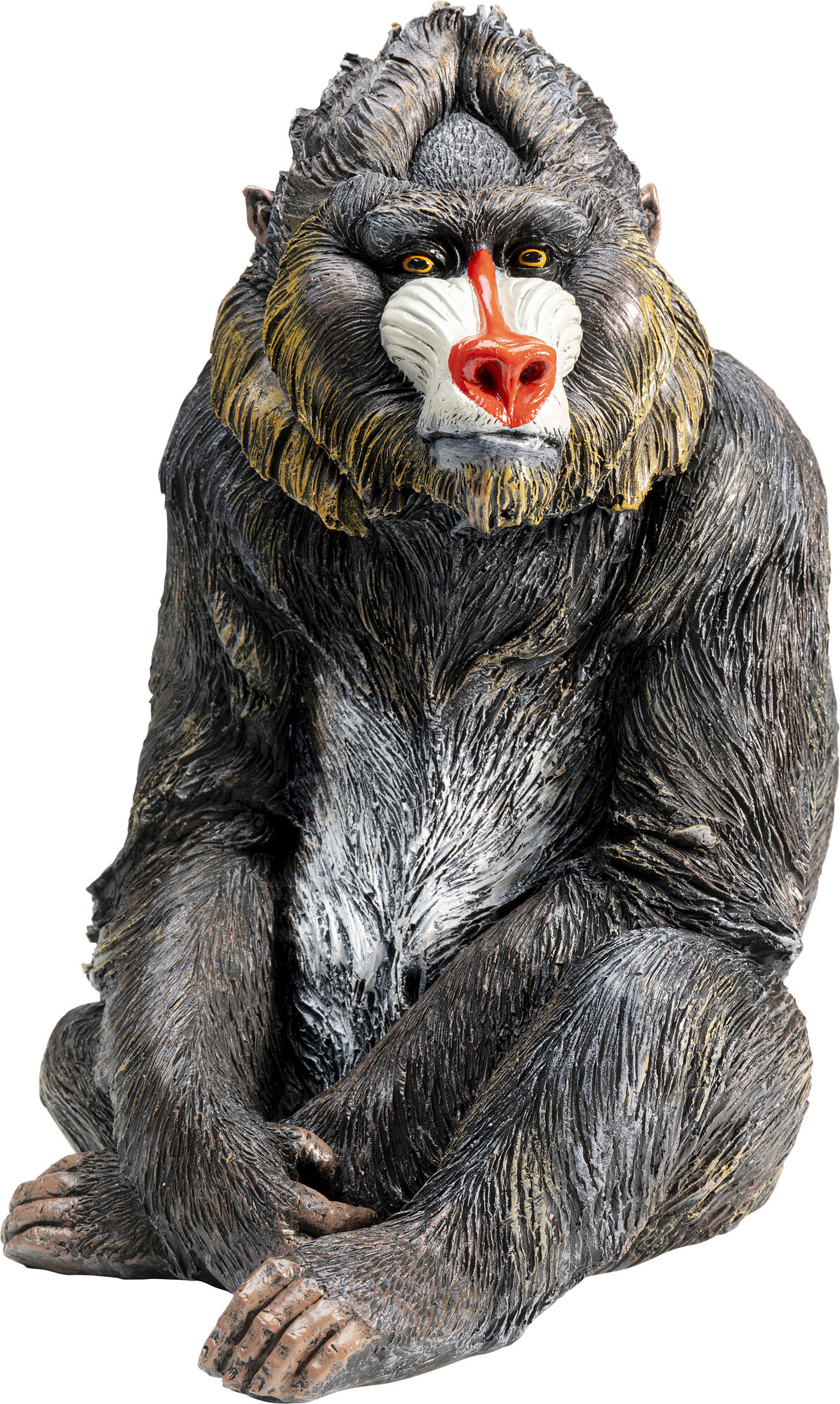Ülő Mandrill Majom Dekorációs Figura37cm – kép-1.