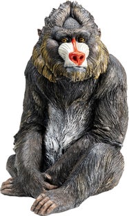 Ülő Mandrill Majom Dekorációs Figura37cm – kép-1.