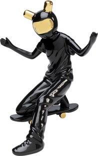 Figurka dekoracyjna skater astronauta 26x21 cm czarna – obraz-1