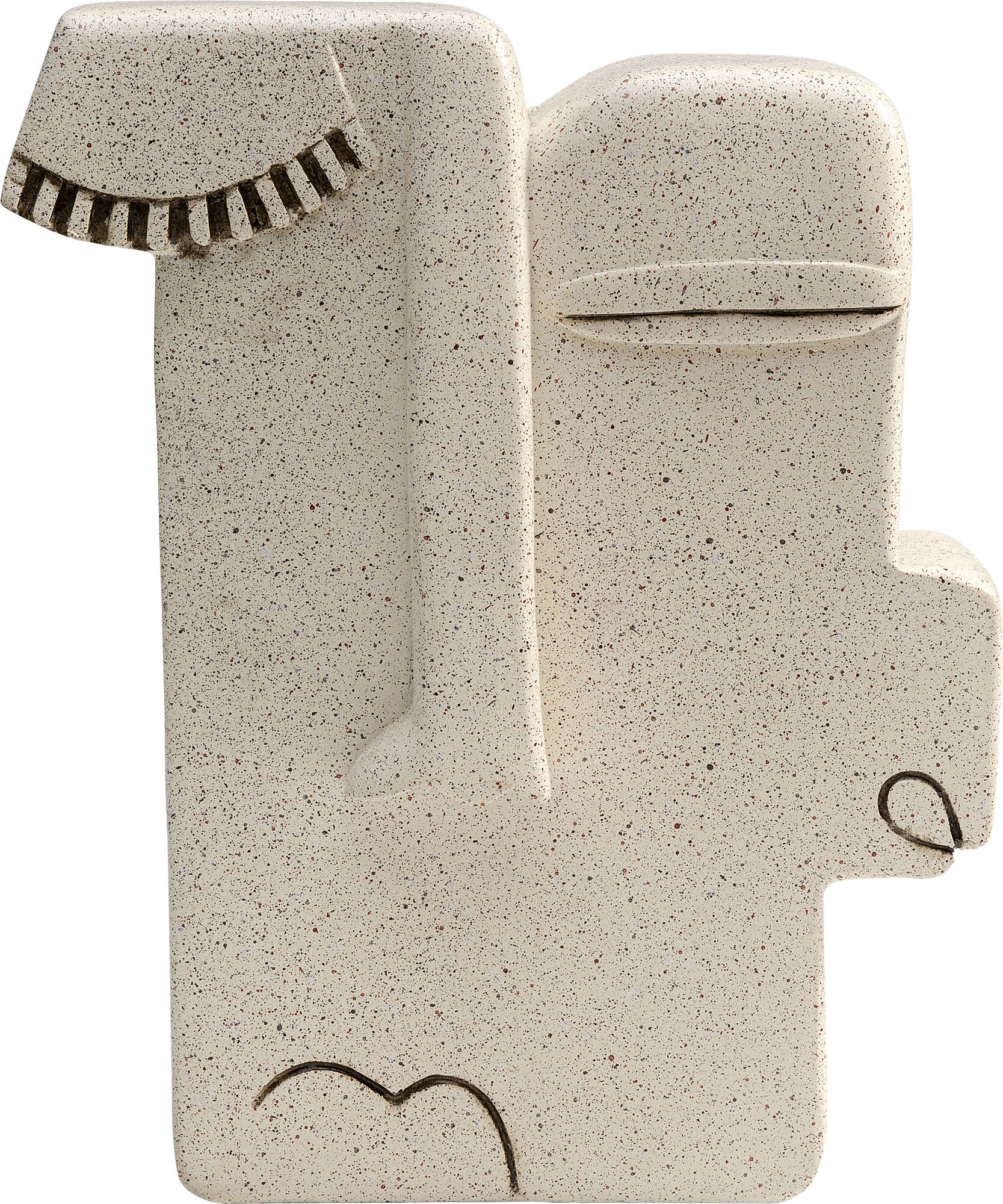 Figurka dekoracyjna Sleeping Head 18x22 cm beżowa – grafika-1.