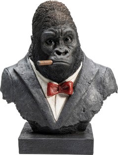 Figurka dekoracyjna czarna goryl 40x28 cm – obraz-1
