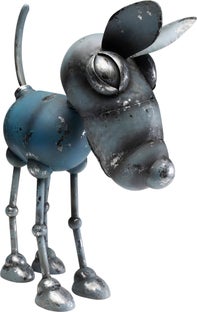 Figurka dekoracyjna stalowa pies robot 52x60 cm – obraz-1