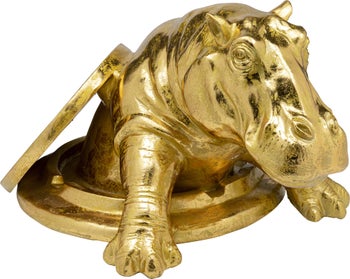 Kare Dekorfigur Struggling Hippo Gull – bilde-1.