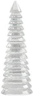 Figurka dekoracyjna świąteczna szklana transparentna choinka Ø11x32 cm – obraz-1