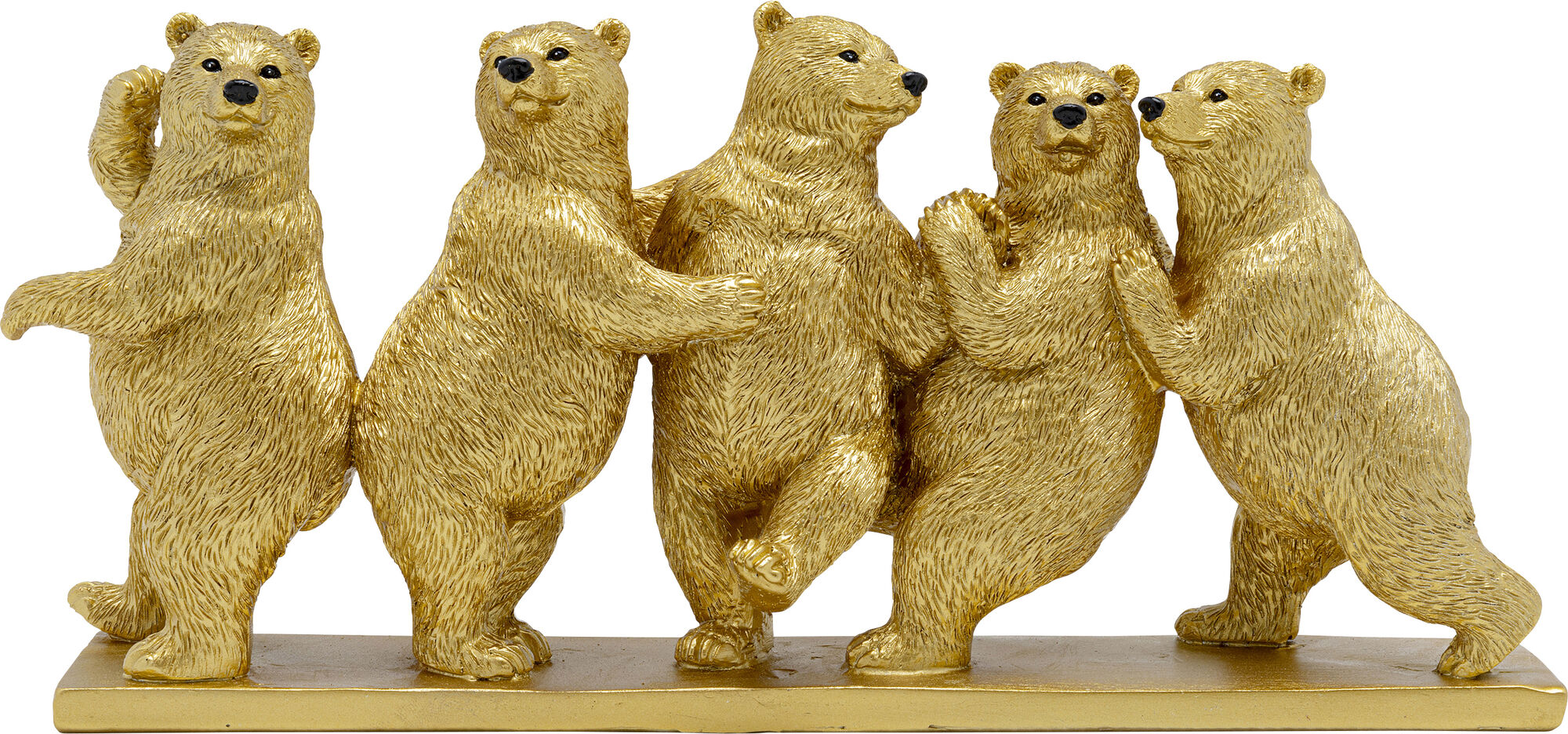 Dekorfigur Dancing Bears - Dekor Guld Björnar, 14cm – bild-1.