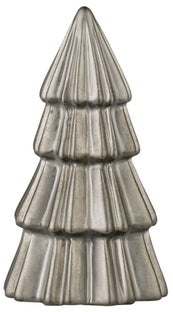 Figurka dekoracyjna szara choinka 8x14 cm – obraz-1