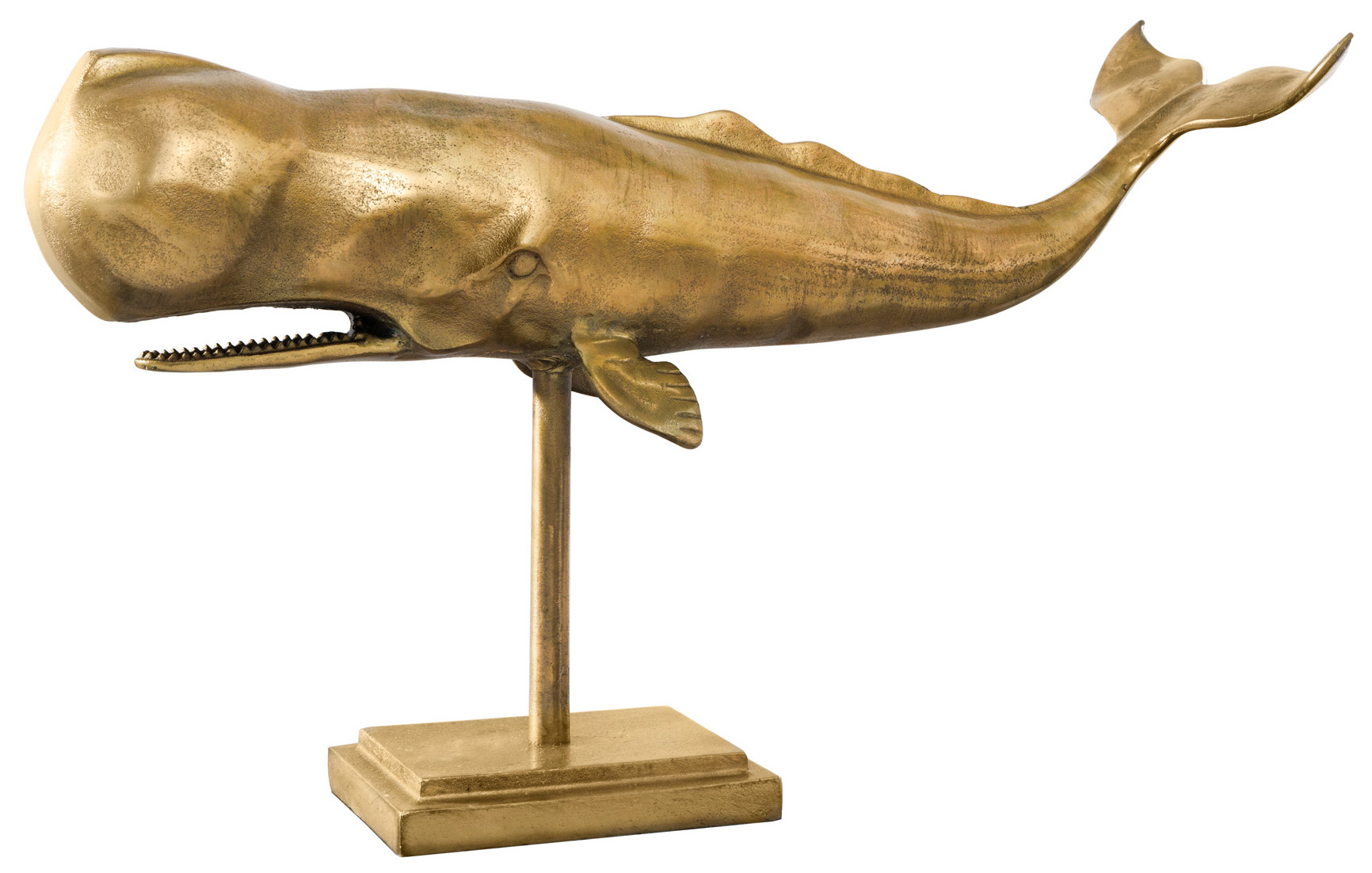 Figurka dekoracyjna wieloryb z metalu i aluminium w niebieskim stylu artystycznym – grafika-1.