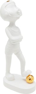 Fehér Ball Girl Dekoráció Figura 29cm – kép-1.