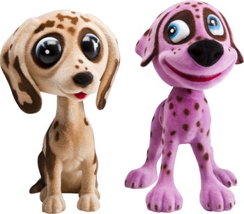 Figurka dekoracyjna z kiwającą głową Big Eyes Dog 9x13 cm różne rodzaje – grafika-1.