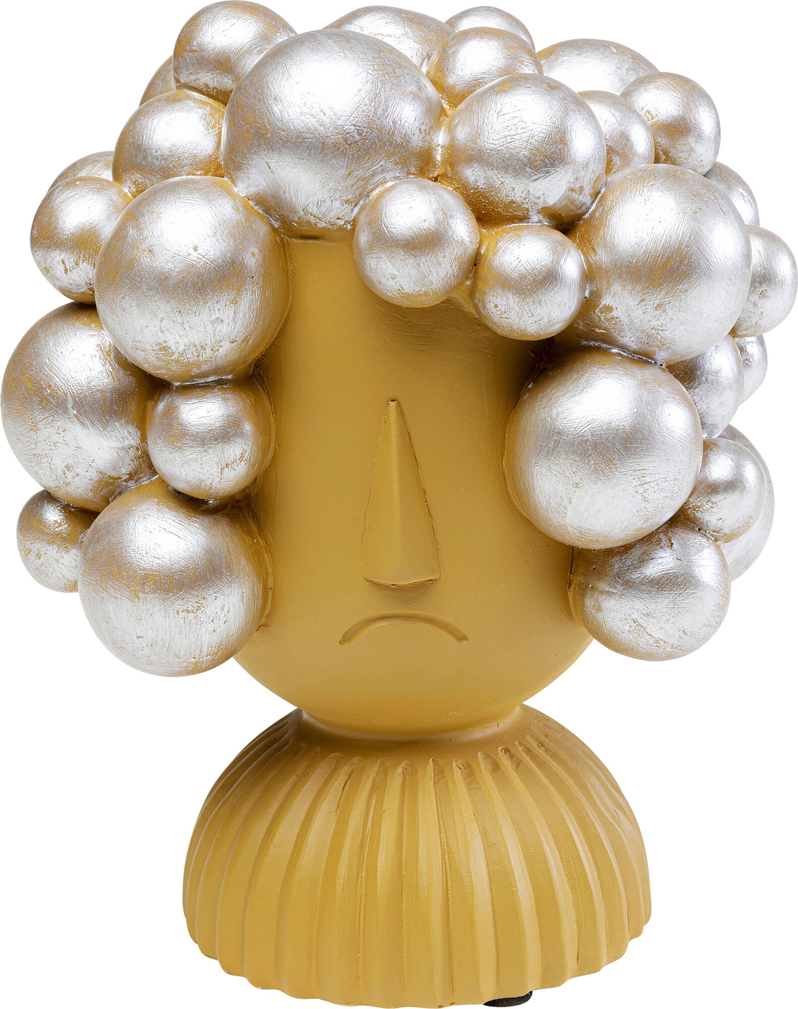 Figurka dekoracyjna żółta motyw twarzy 15x19 cm – grafika-1.