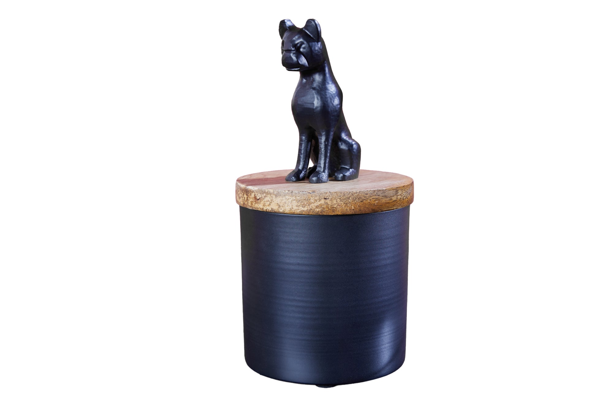 Figurka PANTHER 20 cm żelazo czarne, drewno mango naturalne – grafika-1.