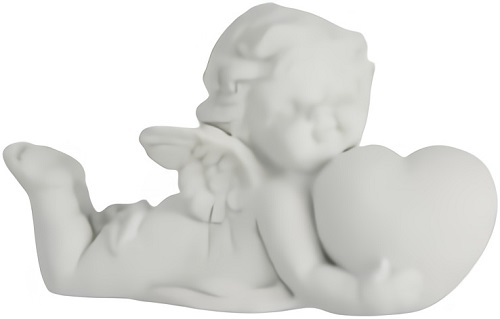 Figurka świąteczna biała anioł 8x4 cm – obraz-1