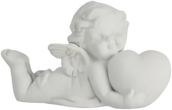 Figurka świąteczna biała anioł 8x4 cm – obraz-1