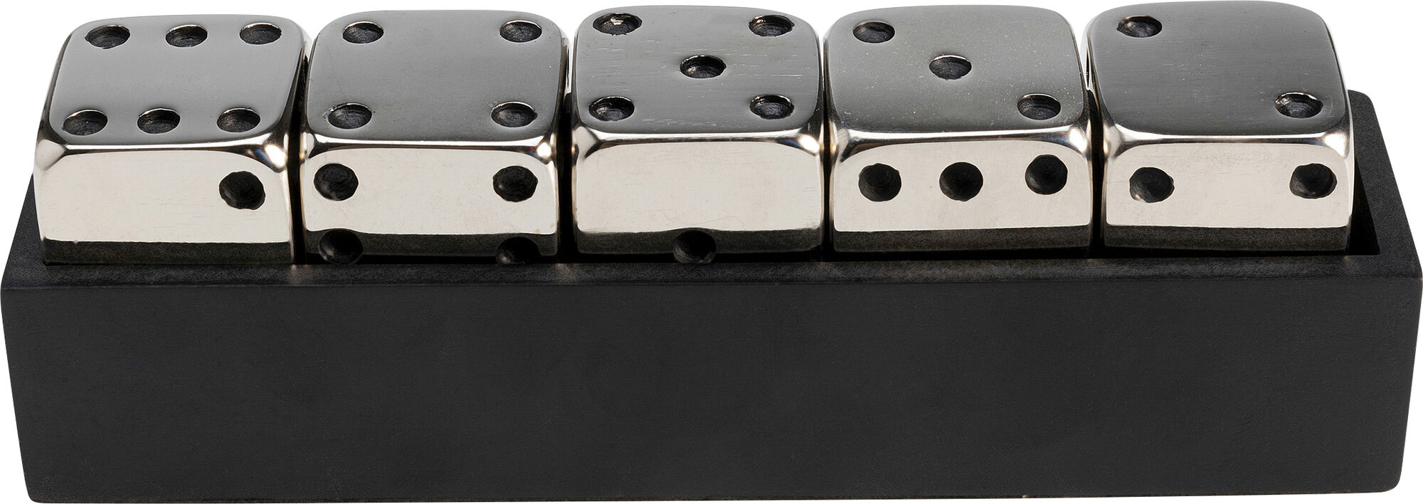 Ezüst Kocka Dekorációs Tárgy 20X6cm – kép-1.