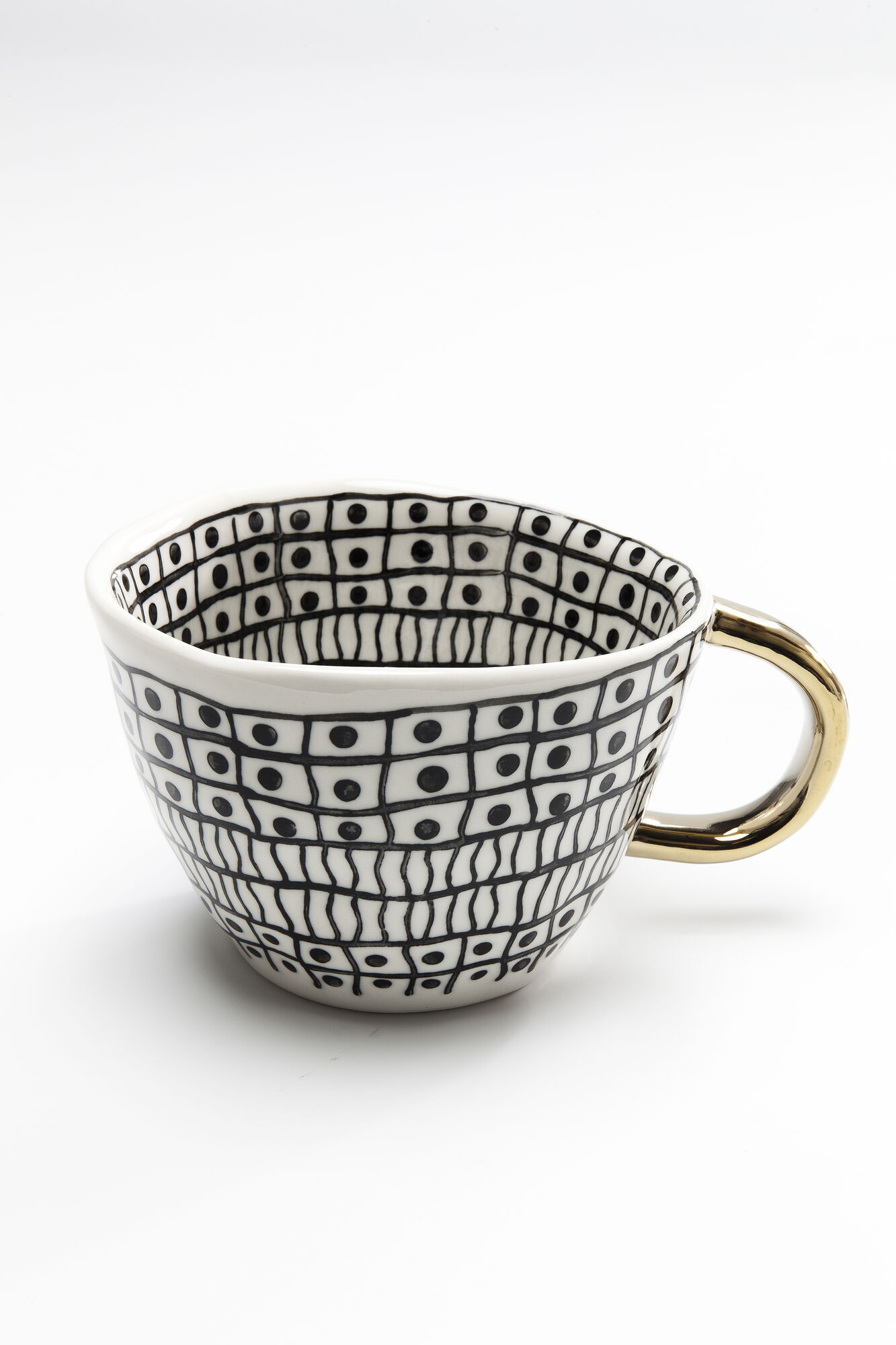 Filiżanka Capetown 11x8 cm biało-czarna – grafika-1.
