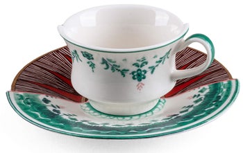 Filiżanka do kawy ze spodkiem porcelanowa Ø7x6 cm – obraz-1