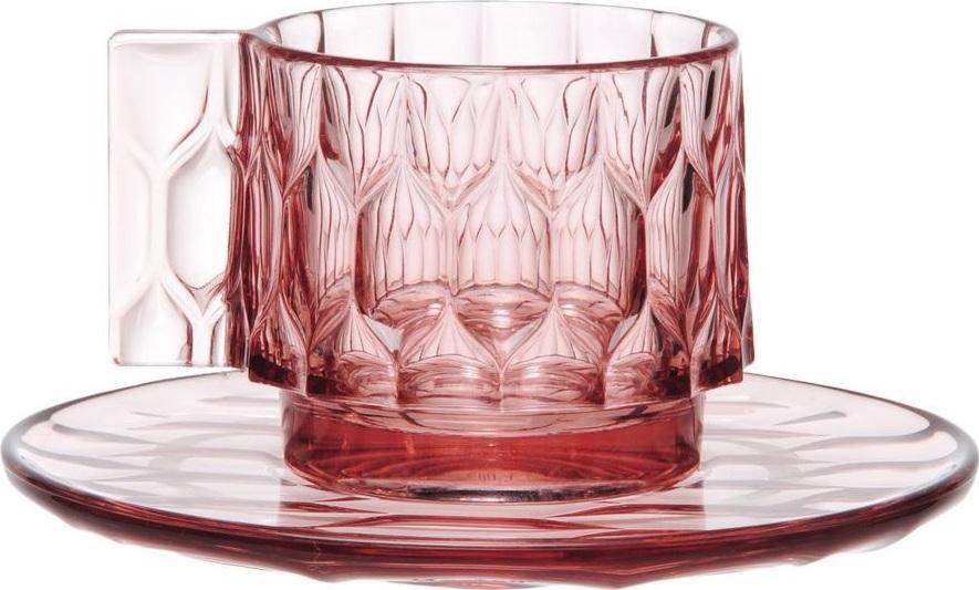Filiżanka Jellies Family transparentna różowa – obraz-1