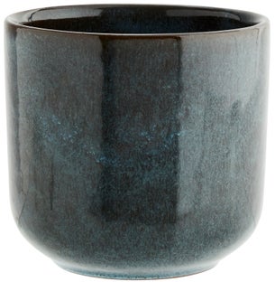 Filiżanka kamionkowa niebieska Ø9x8 cm – obraz-1