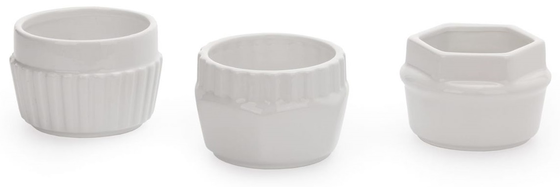 Filiżanki Machine (3-set) Ø9x6 cm białe – obraz-1