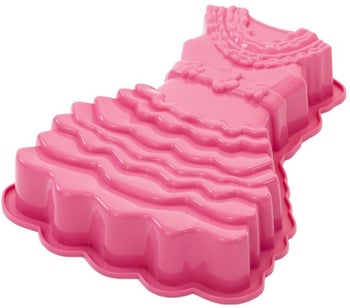 Forma do ciasta Sukienka 26x19 cm różowa – obraz-1