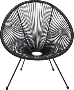 Loungestol Trädgård Acapulco - Svart – bild-1.