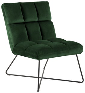 Welurowy fotel loftowy ciemnozielony z czarnymi nogami i nowoczesnym stylem – grafika-1.