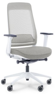 Fotel biurowy Shine 67x115 cm szaro-biały – obraz-1