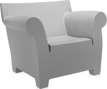 Fotel Bubble Club 102x75 cm jasnoszary – obraz-1