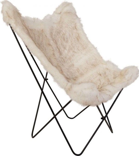 Fotel Butterfly 73x104 cm beżowy – obraz-1