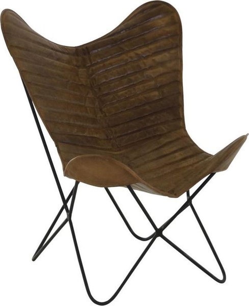 Fotel Butterfly 75x86 cm brązowy  – obraz-1