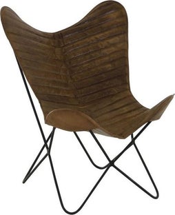 Fotel Butterfly 75x86 cm brązowy – obraz-1