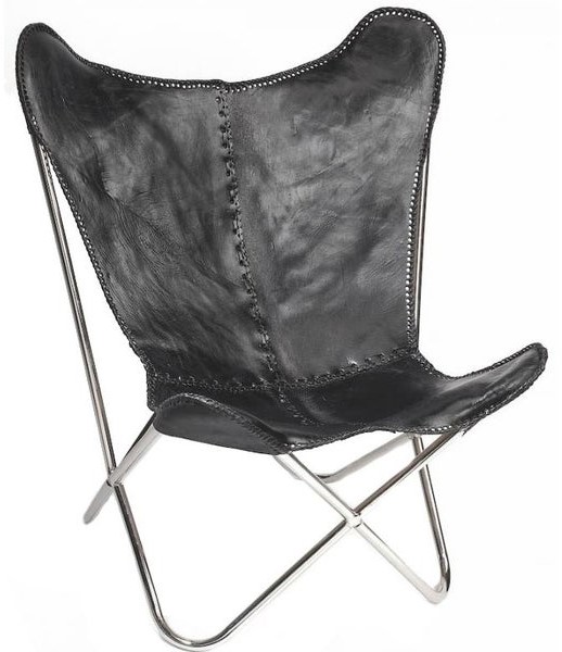 Fotel Butterfly 80x88 cm czarny – obraz-1