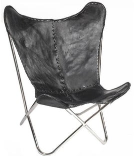 Fotel Butterfly 80x88 cm czarny – obraz-1