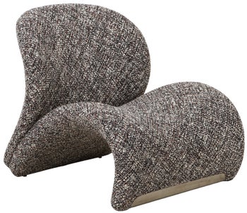 Fotel ciemnobrązowy nowoczesny organiczne kształty 84x77x73 cm – grafika-1.